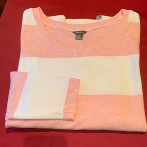 Eddie Bauer long sleeved top sz Large, pink/ white striped NWOTs